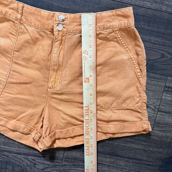 Joie Womens Size 8 Orange Peach Linen Beach Summer Walking Shorts - Picture 4 of 6